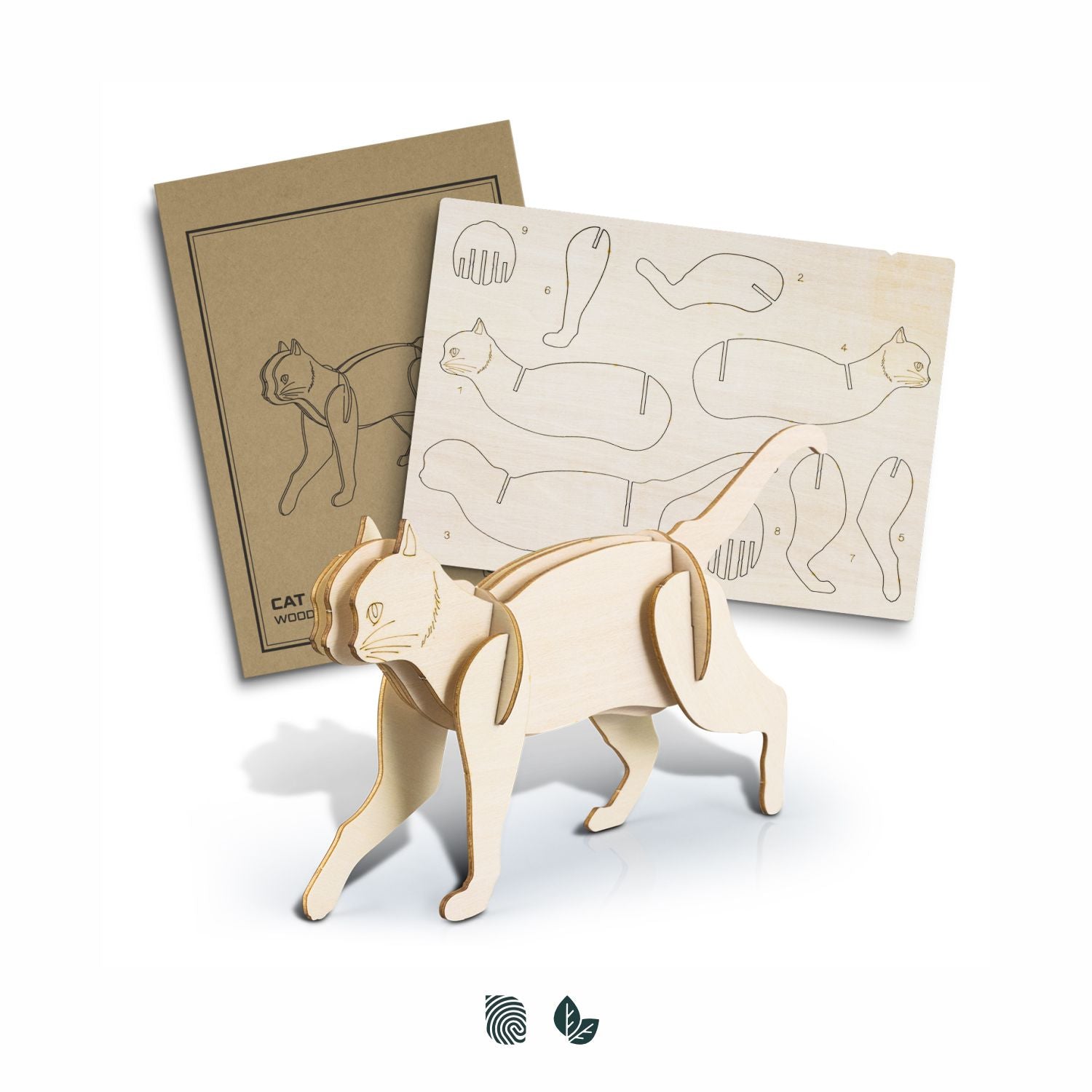 BRANDCRAFT Cat Wooden Model