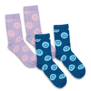 Pixel Knitted Bamboo Crew Socks - Set of 2