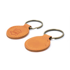 London Recycled Leather Keyrin