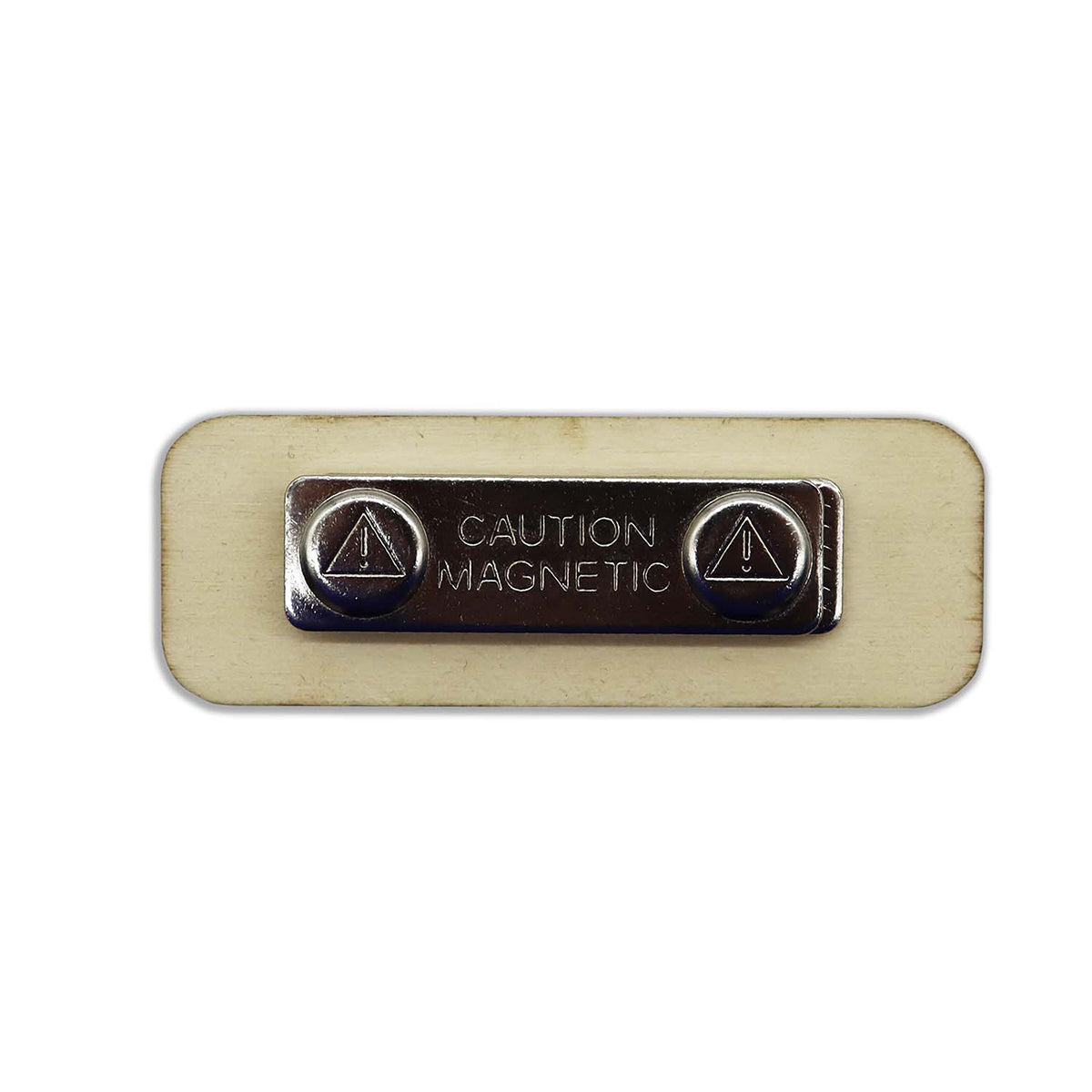 Magnetic wooden badge