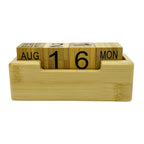 Bamboo block desktop calendar