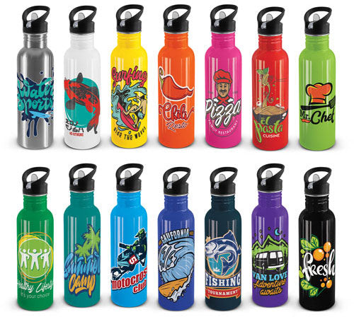 Branded promotional products showing decoration method
