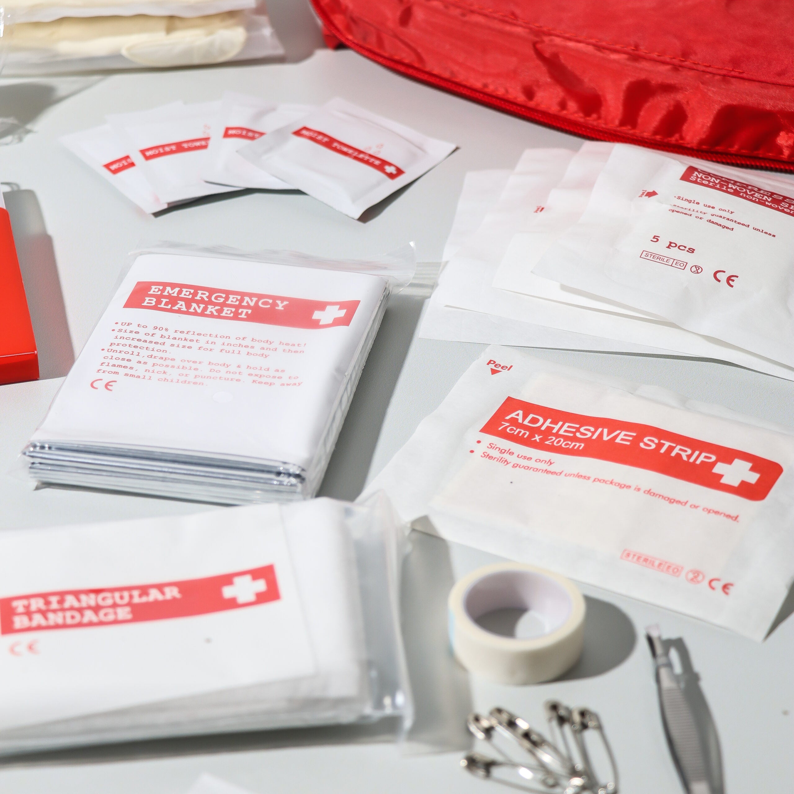 45PC First Aid Kit Red