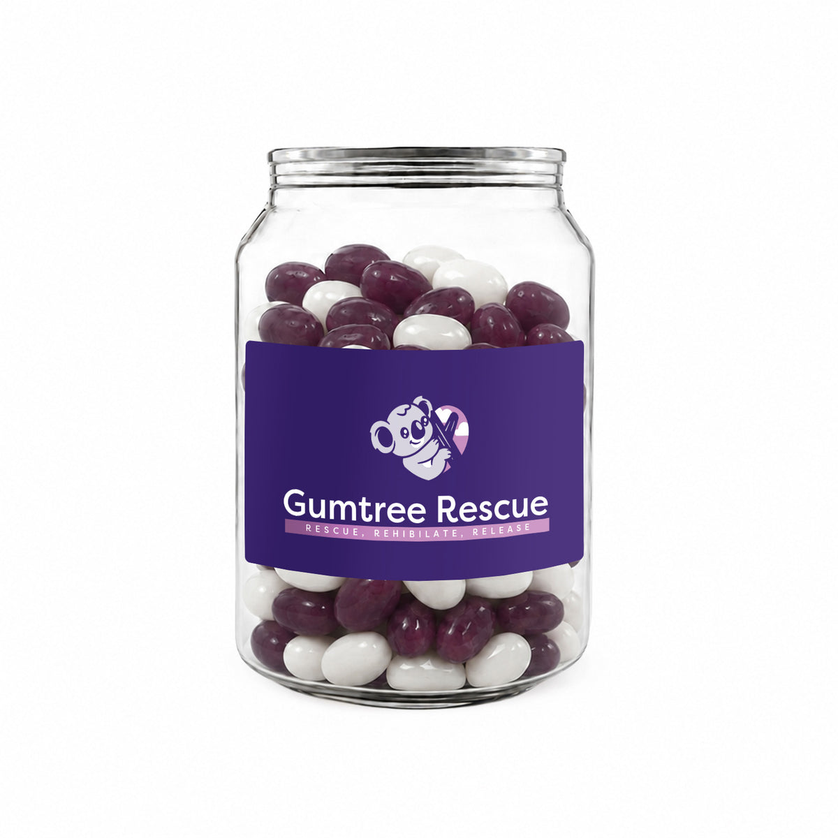 Corporate Colour Jelly Beans in Clear Can 210g