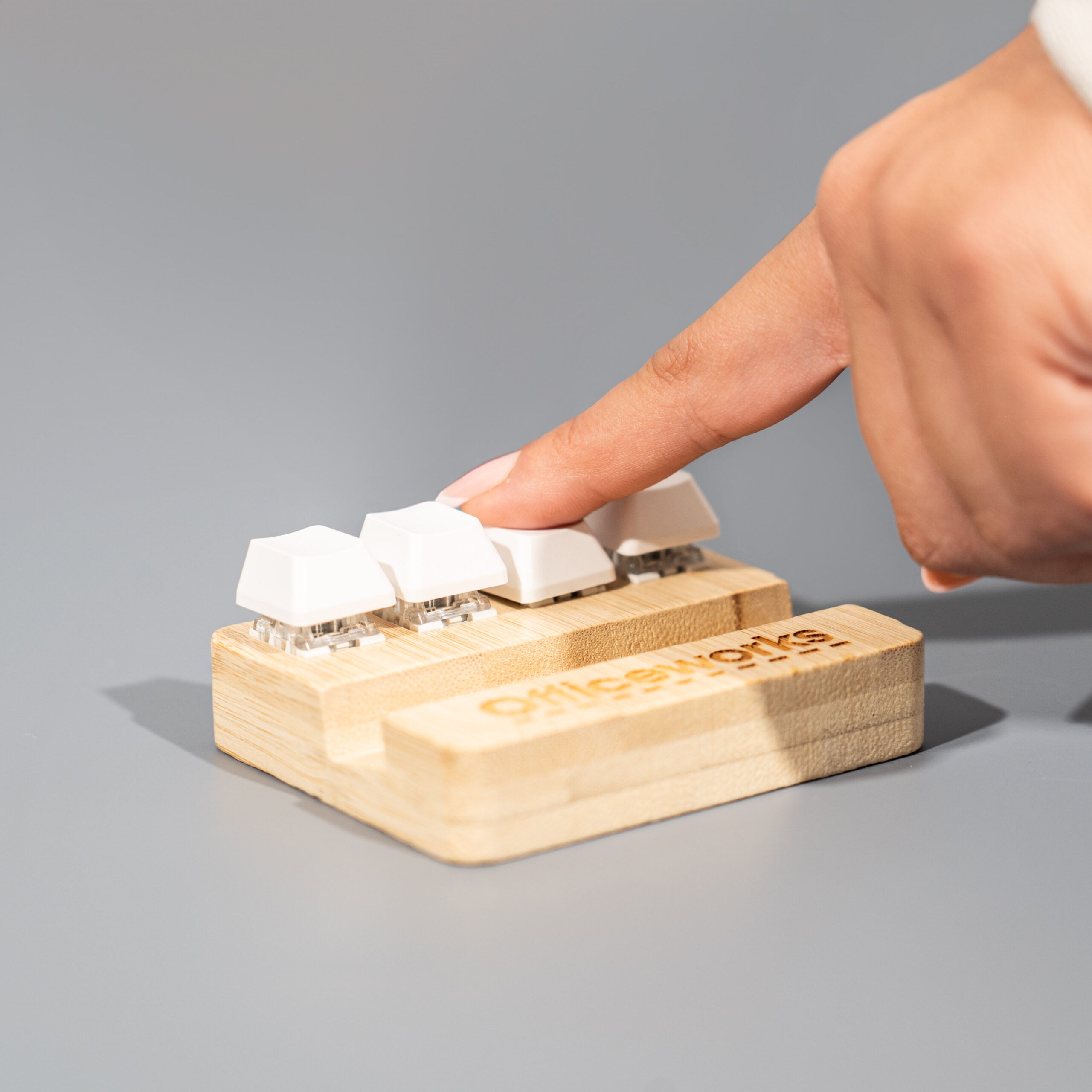 Bamboo Stand Holder Key Pressi