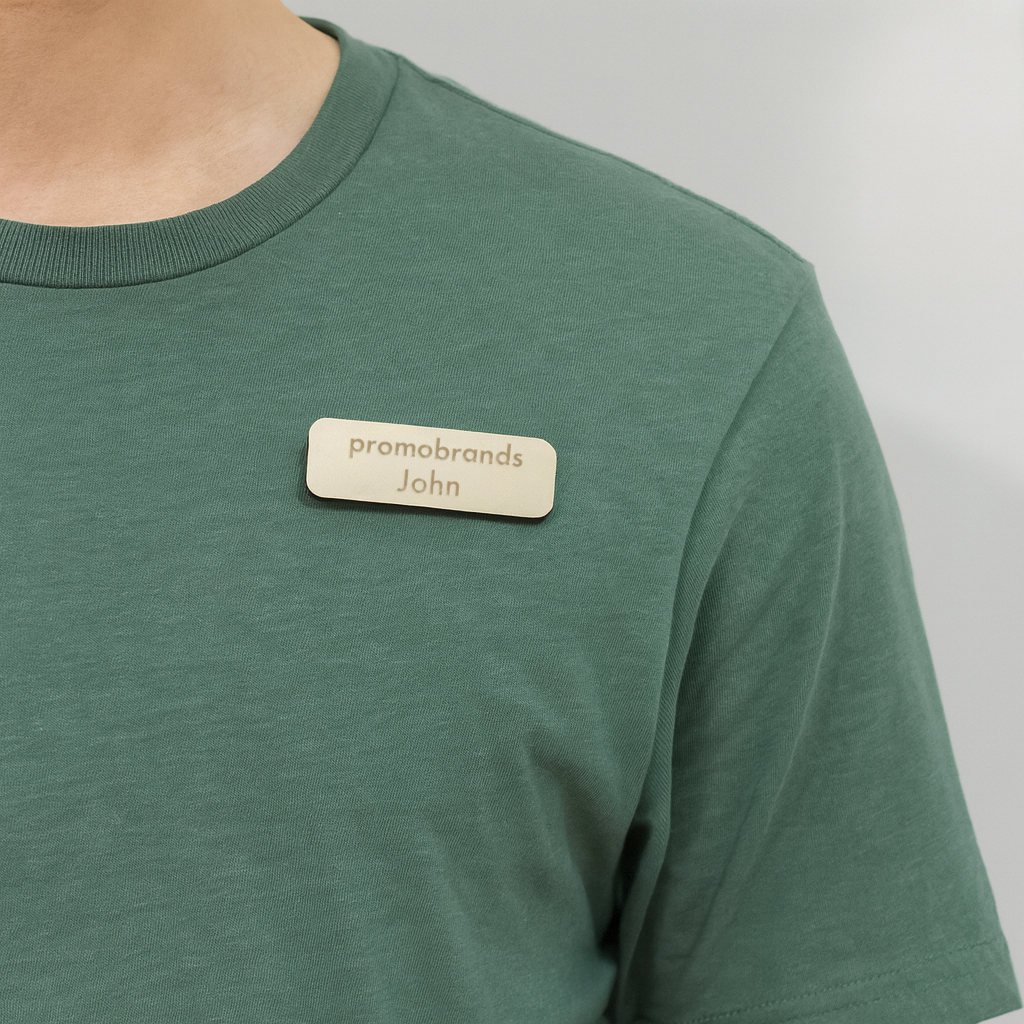 Magnetic wooden badge