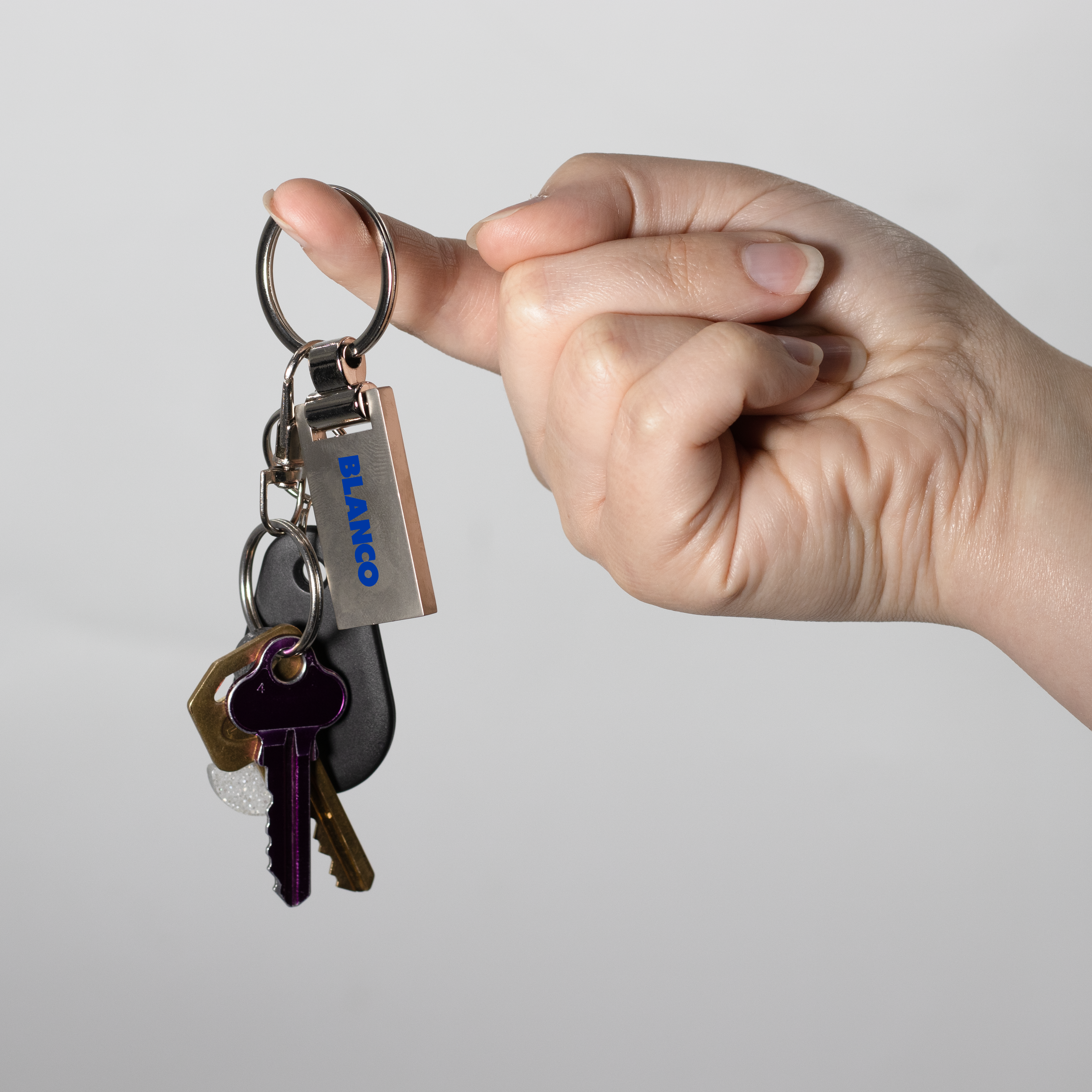 Euro Silver Keychain