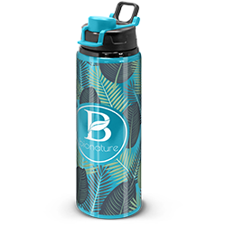 Branded promotional products showing decoration method