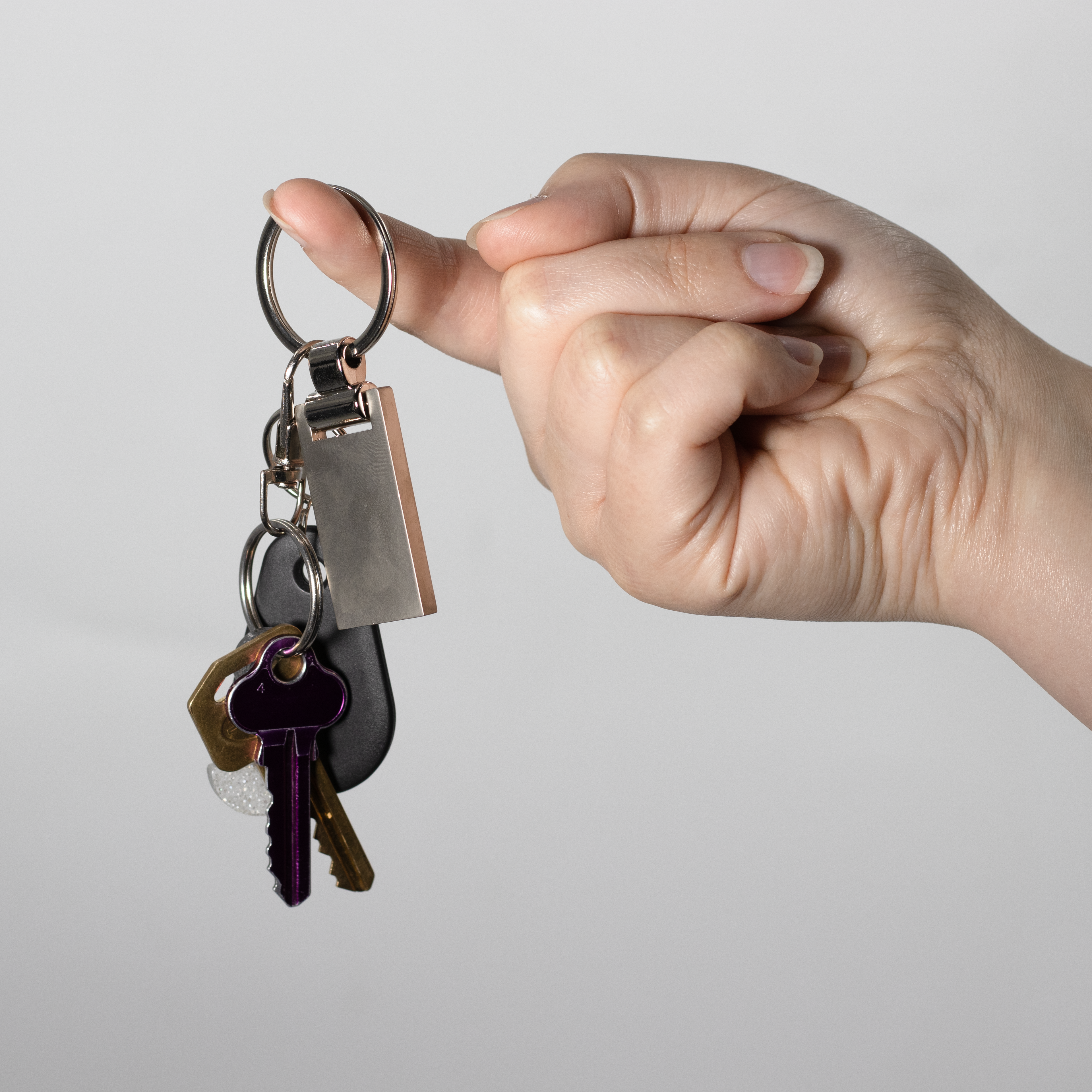 Euro Silver Keychain